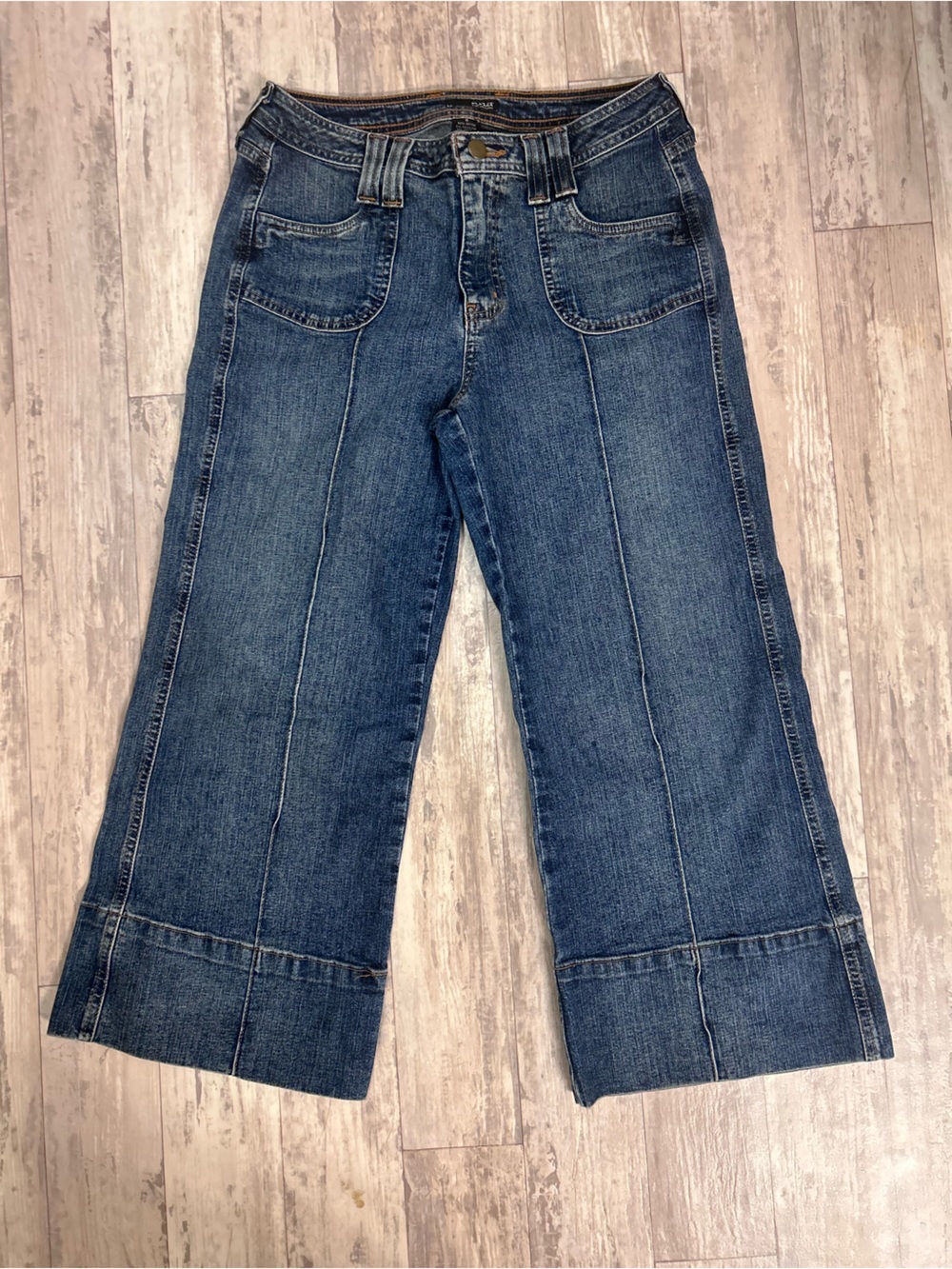 a.n.a Wide Leg Cropped Jeans With Front Seam Size 6